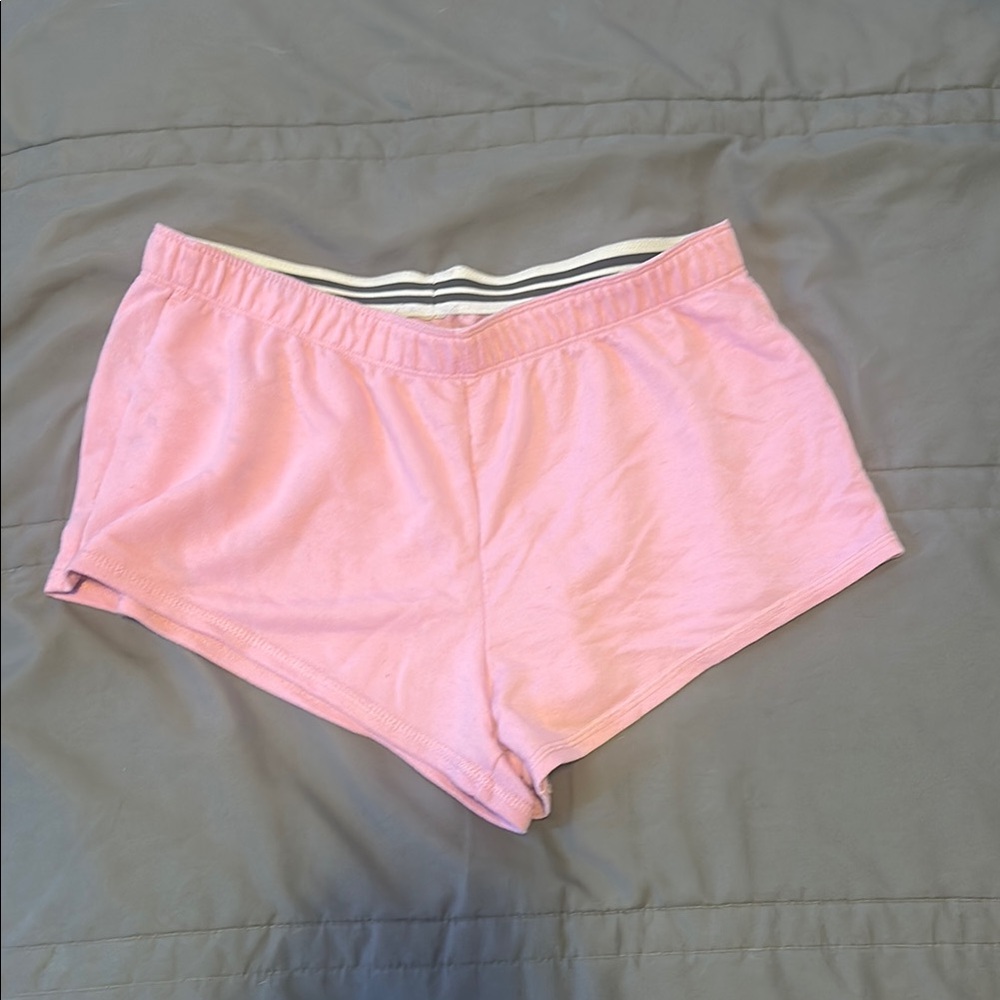 AME Sleepwear Pink High Waist Women's Shorts